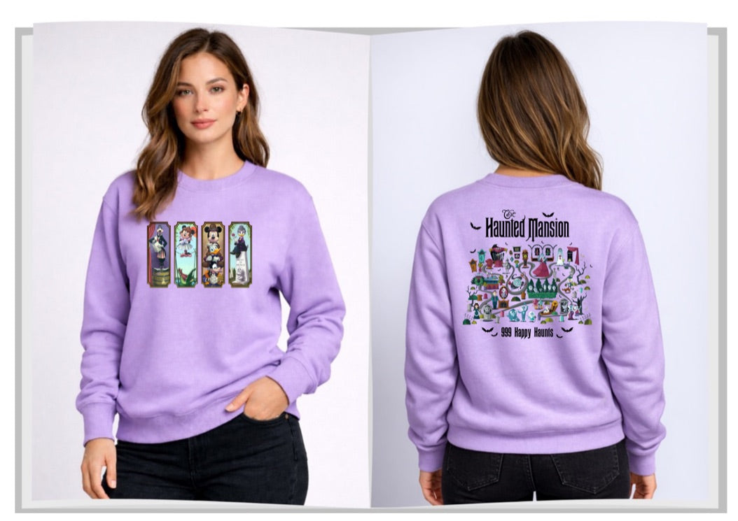 Haunted Mansion Disney Sweatshirt – Cozy Graphic Crewneck, Unisex Disney Style Jumper
