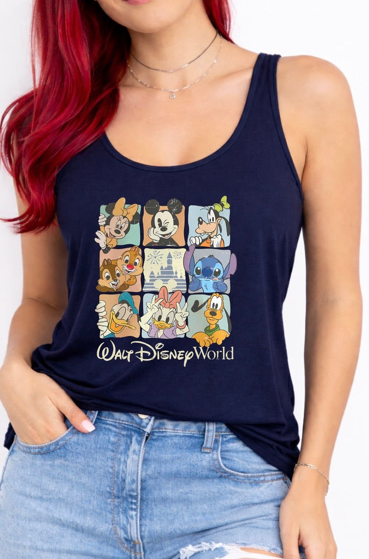 Walt Disney World Gang Disney Vest Top, Disney Tank Top Women, Disney World Outfit, Disney Holiday Shirt,