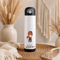 Personalised Fringe School Girl Water Bottle | Custom Name Drinks Bottle | Girls Water Bottle | Reusable School Bottle | Back to School Gift