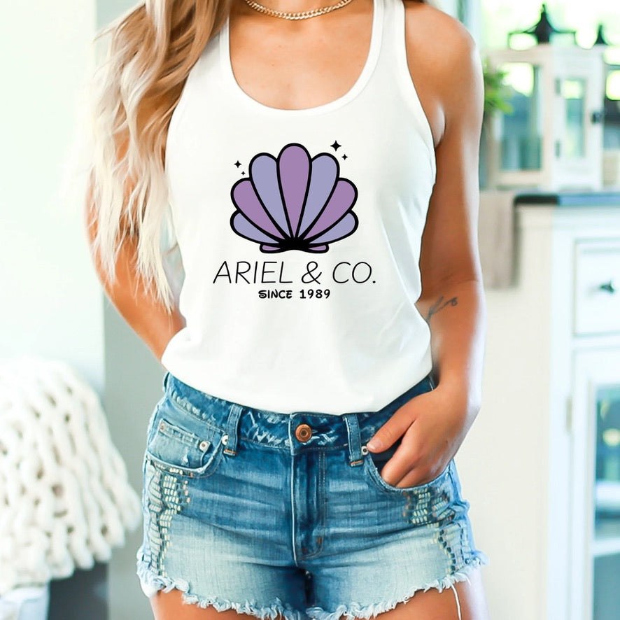 Ariel & Co Vest Top, Disney Tank Top Women, Disney World Outfit, Disney Holiday Shirt, Theme Park Outfit, Cute Disney