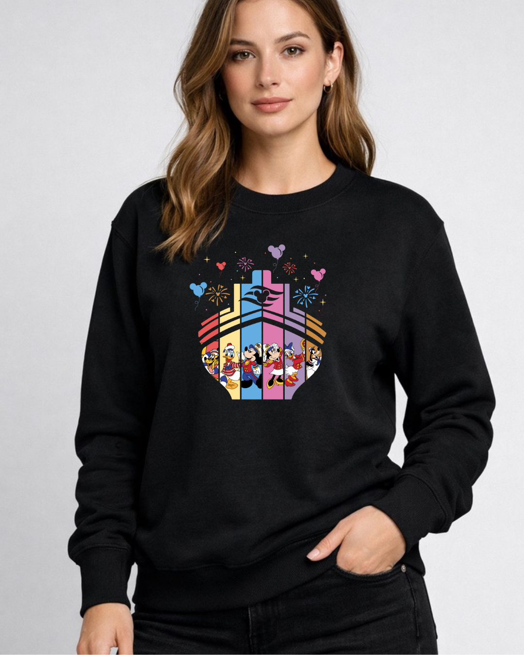 Disney Cruise Boat Disney Sweatshirt – Cozy Graphic Crewneck, Unisex Disney Style Jumper