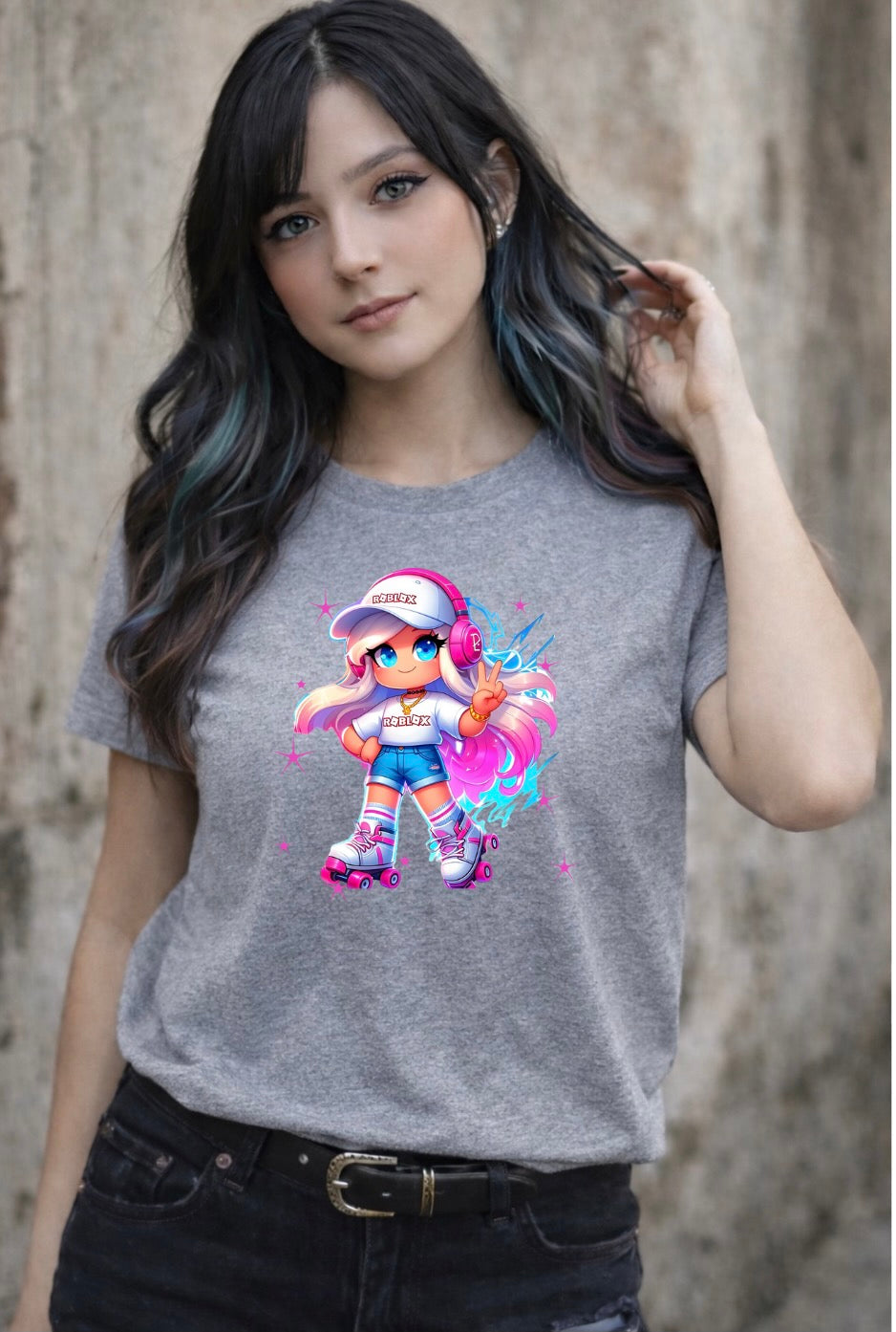 Cute Gamer Girl Graphic T-Shirt – Kawaii Chibi Gaming Tee | Colourful Anime Streetwear Shirt