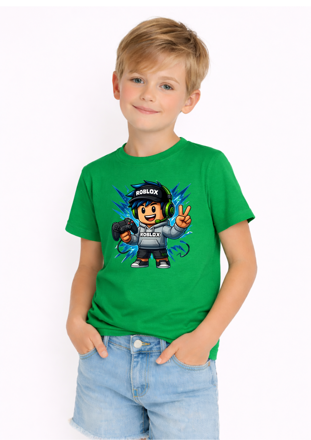 Kids Gamer Character T-Shirt – Cool Gaming Boy Graphic Tee