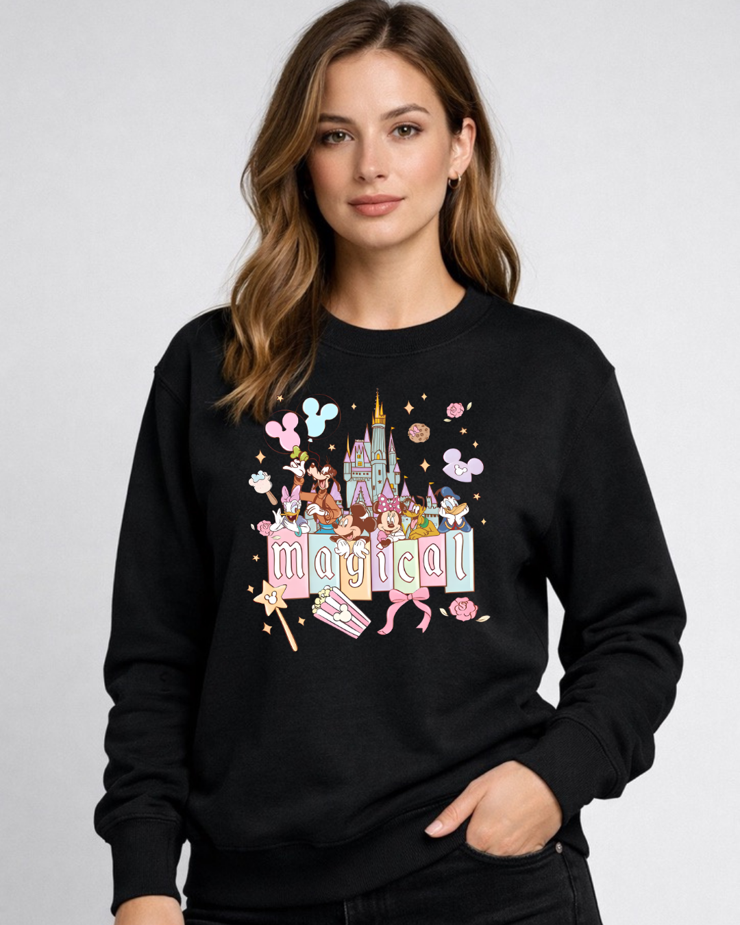 Magical Disney Sweatshirt – Cozy Graphic Crewneck, Unisex Disney Style Jumper