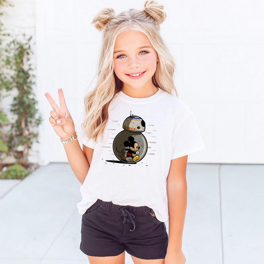 Mickey Mouse BB8 Disney Kids T-Shirt | Disney Everyday Tee | Disney Outfit
