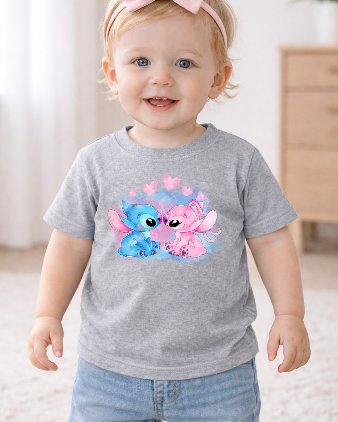 Stitch & Angel Disney Baby/Toddler T-Shirt | Disney Everyday Tee | Disney Outfit