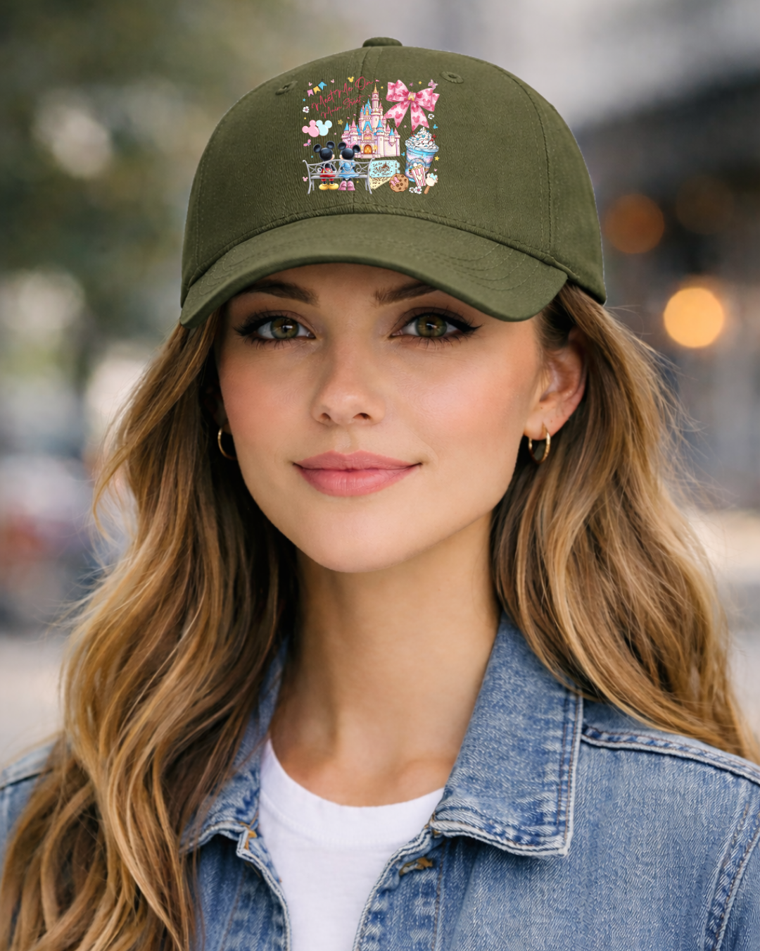 Meet Me On Main Street Adult Disney Basketball Hat, Character Theme Cap,  Park Ready Outfit, Disney Baseball Cap