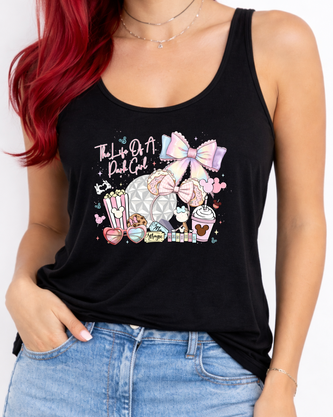 The Life Of A Park Girl Vest Top, Disney Tank Top Women, Disney World Outfit, Disney Holiday Shirt,