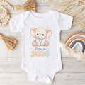 Born in 2026 Elephant Baby Bodysuit – Cute Baby Announcement Onesie, Newborn Keepsake Outfit