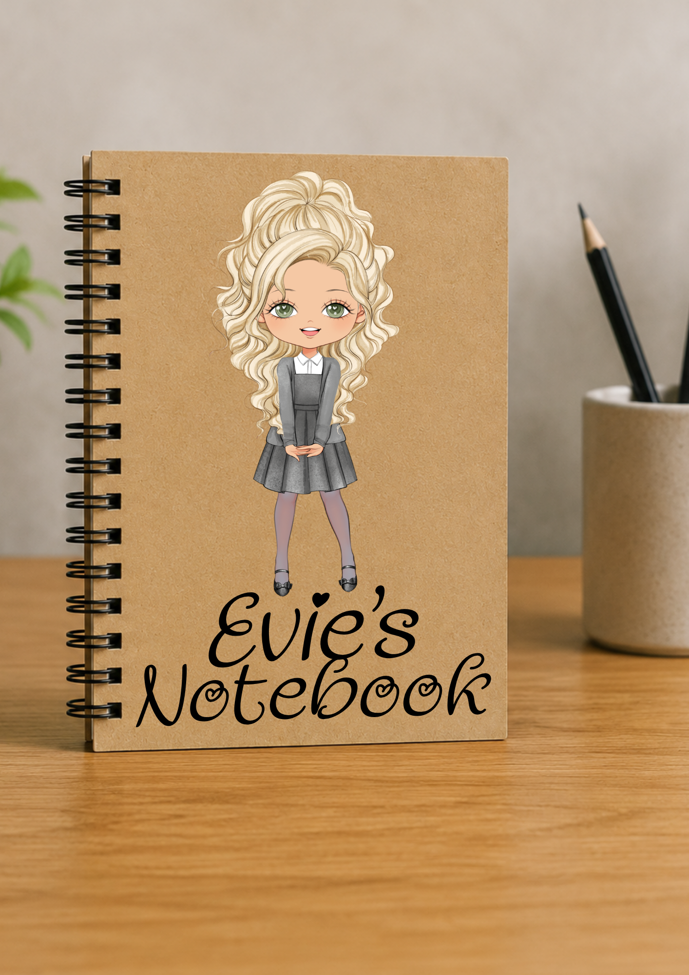 Personalised School Girl Notebook