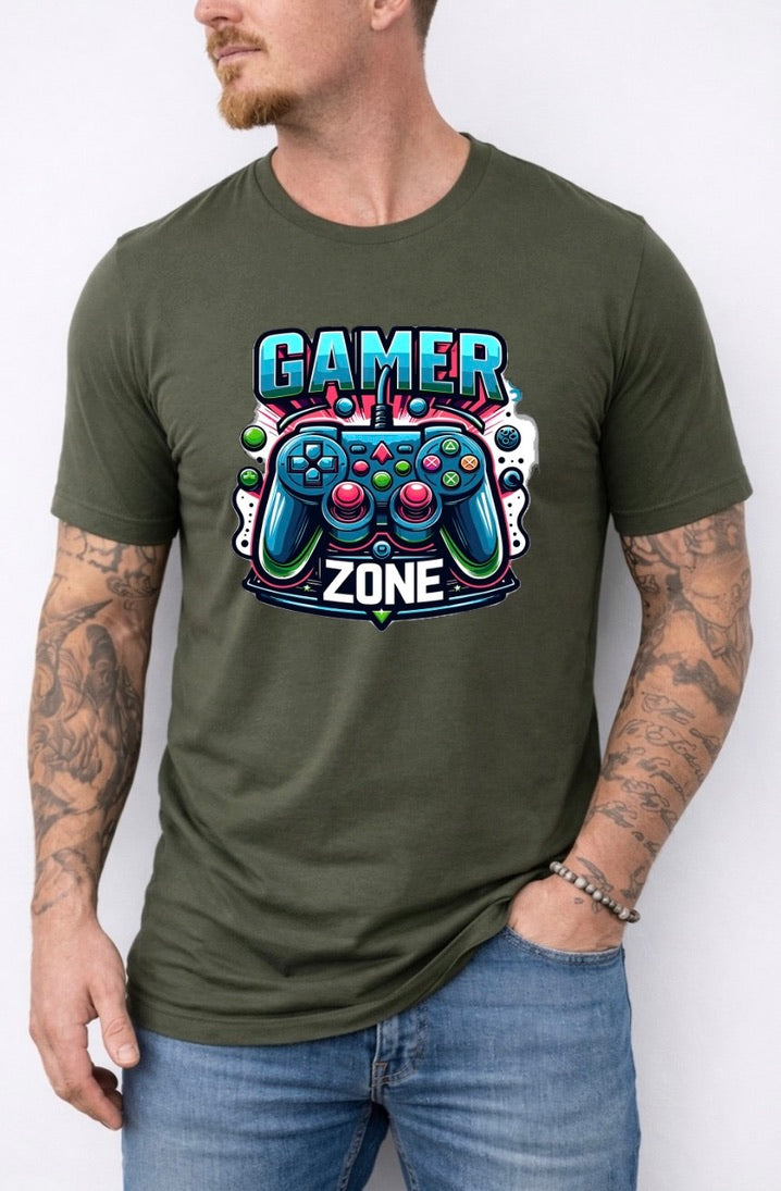 Gamer Zone Graphic T-Shirt – Video Game Controller Unisex Tee - Soft Cotton Gaming Shirt
