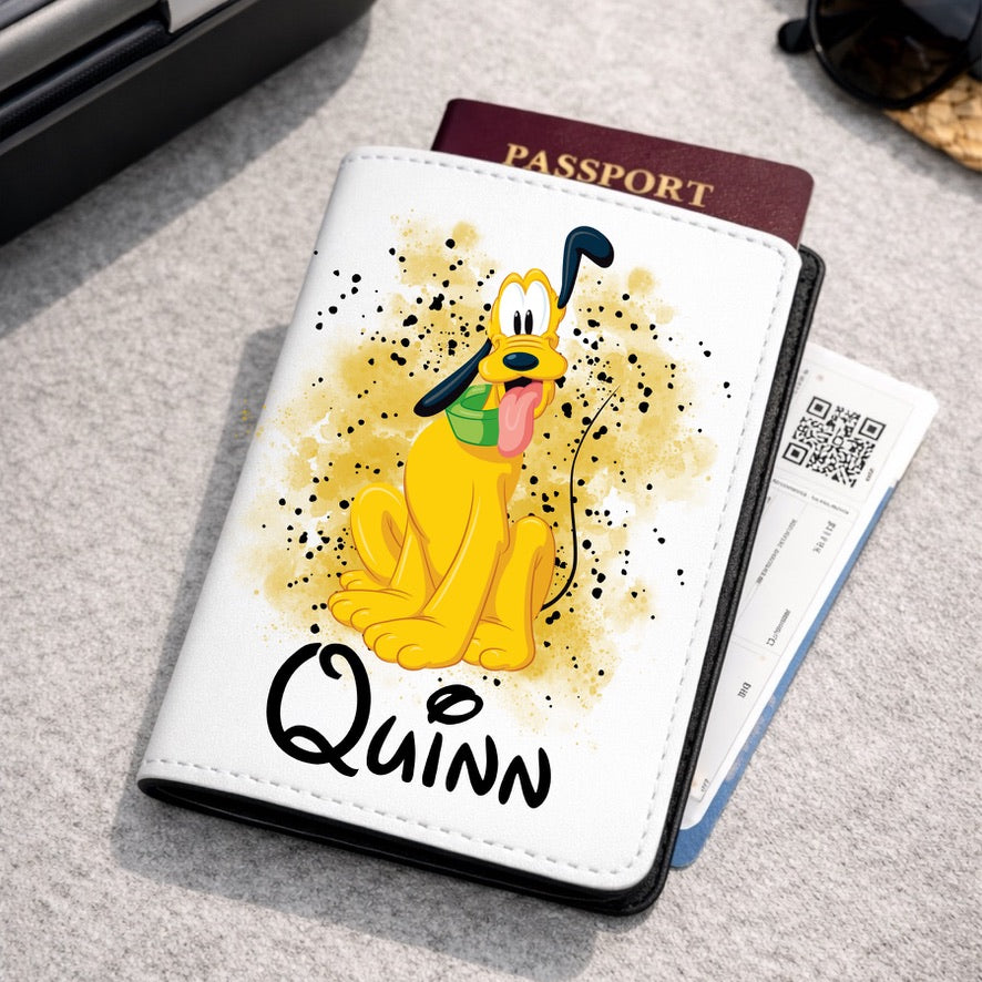 Personalised Pluto Disney Passport Cover | Family Holiday Passport Holder | Custom Travel Wallet | Magical Holiday Gift | Personalised Passport Cover