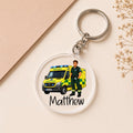 Personalised Paramedic Keyring | Custom Ambulance Acrylic Keychain | NHS Paramedic Gift | Emergency Services Keyring | Personalised Name Gift