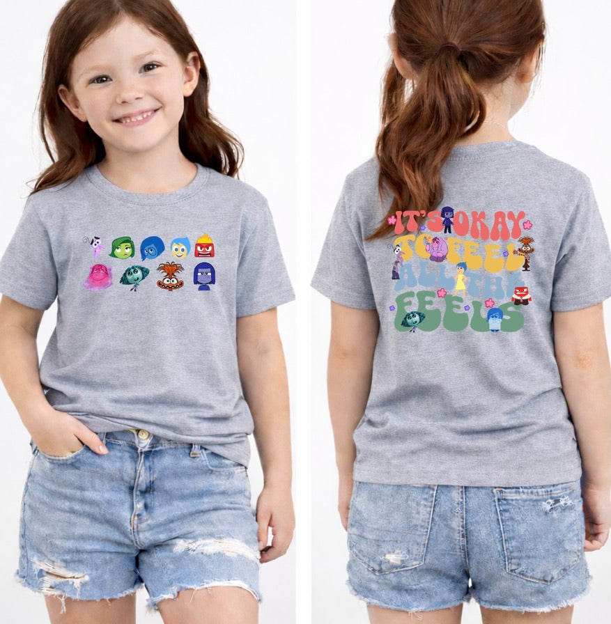 Inside Out Its Ok To Feel Disney Kids T-Shirt | Disney Everyday Tee | Disney Outfit