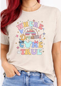 Where Dreams Come True Castle Graphic T-Shirt – Magical Theme Park Inspired Tee