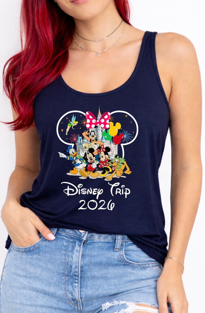 Minnie Mouse Disney Trip 2026 Disney Vest Top, Disney Tank Top Women, Disney World Outfit, Disney Holiday Shirt,
