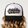 Kids New York Trucker Cap | New York City Graffiti Snapback Hat | NYC Mesh Baseball Cap for Boys & Girls | Adjustable Kids Cap