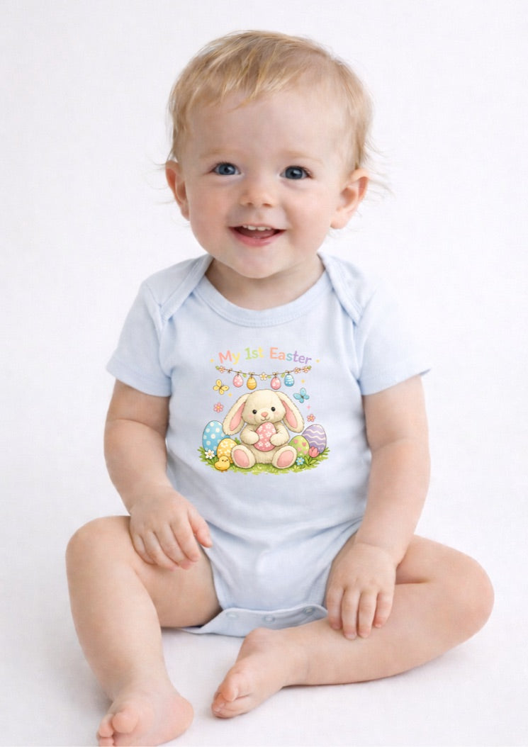 My 1st Easter Bunny Baby Bodysuit – Cute First Easter Outfit, Adorable Easter Baby Onesie