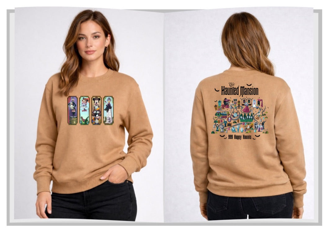 Haunted Mansion Disney Sweatshirt – Cozy Graphic Crewneck, Unisex Disney Style Jumper