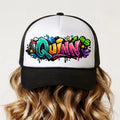 Personalised Kids Name Trucker Cap | Custom Graffiti Baseball Hat