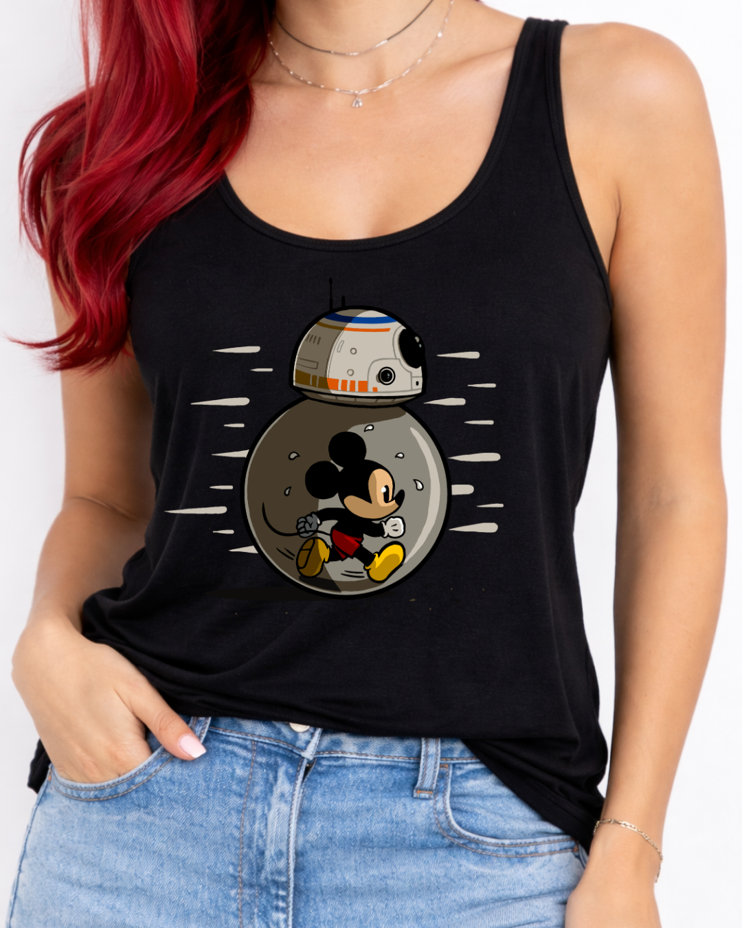 Mickey Mouse BB8 Disney Vest Top, Disney Tank Top Women, Disney World Outfit, Disney Holiday Shirt,
