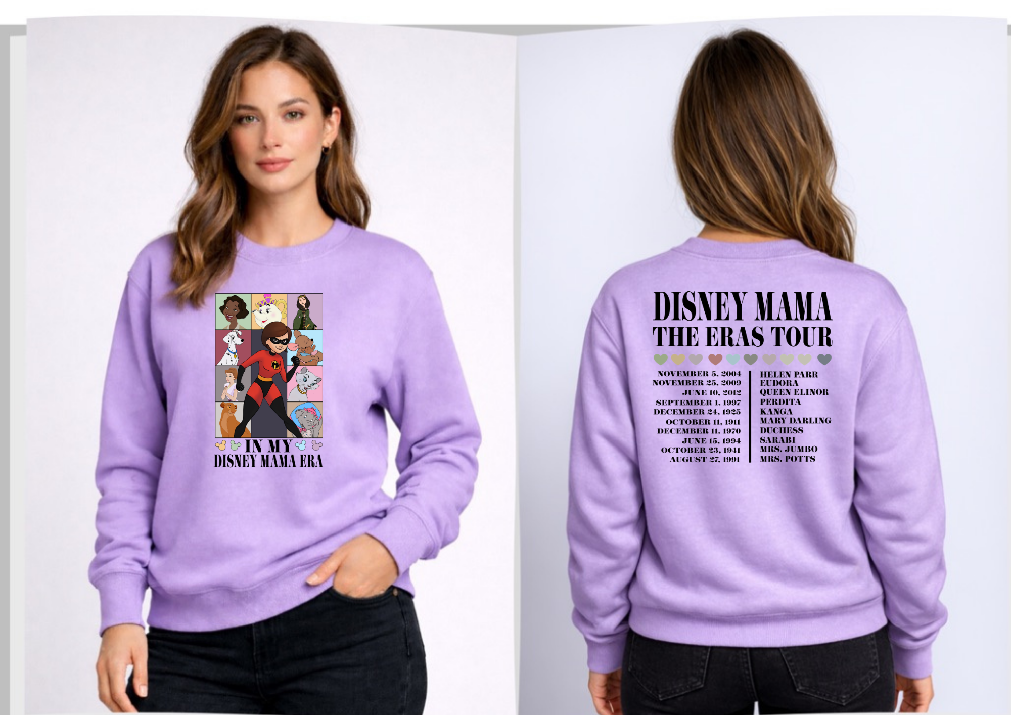 Disney Mama Era Tour Disney Sweatshirt – Cozy Graphic Crewneck, Unisex Disney Style Jumper
