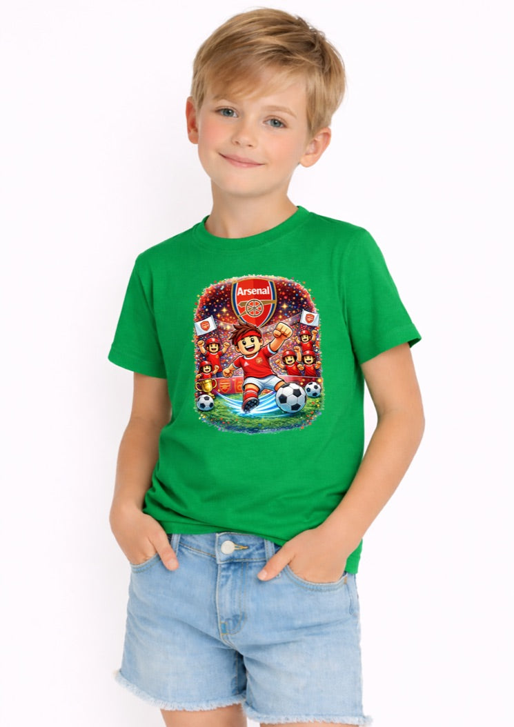 Arsenal Footballer Kids Unisex Graphic T-Shirt - Comfortable Everyday Tee