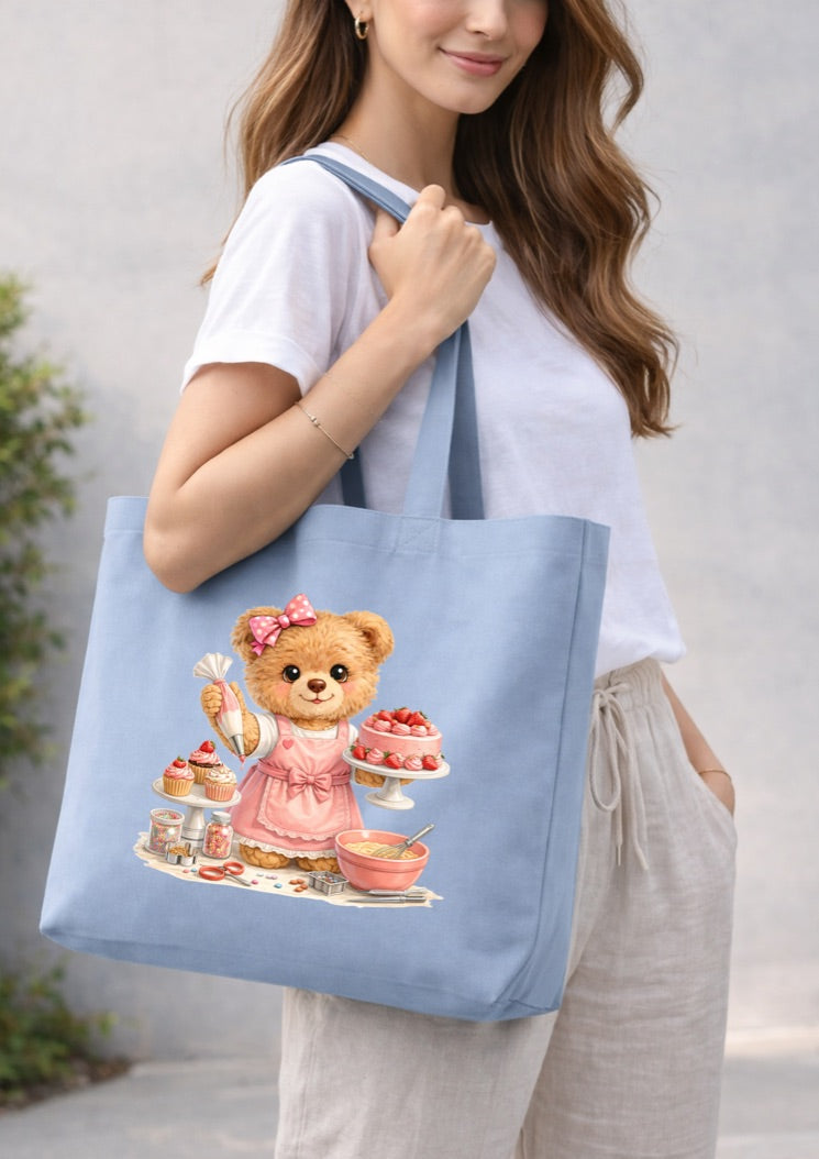 Cake Baker Teddy Bear Tote Bag