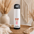 Personalised School Girl Dress Water Bottle | Custom Name Drinks Bottle | Girls Water Bottle | Reusable School Bottle | Back to School Gift