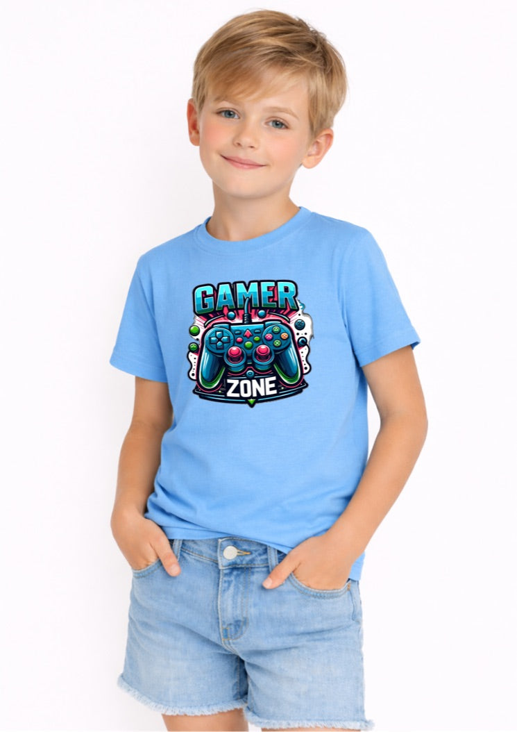 Gamer Zone Kids T-Shirt – Cool Gaming Controller Graphic Tee for Boys