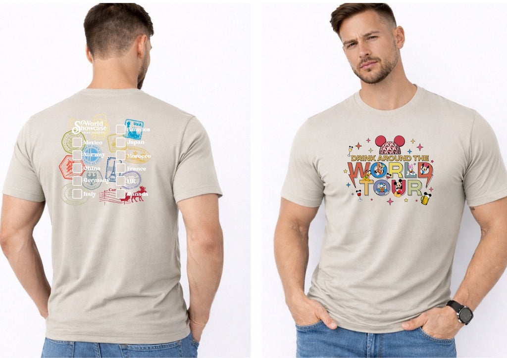 Epcot Drinking Round The World Disney T-shirt, Disney fashion, Disney clothes, Disney tops, Disney tee, Disney lover