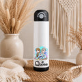Personalised Frozen Water Bottle with Straw Lid | Custom Name Water Bottle | Reusable Drinks Bottle | School Bottle | Gym Bottle | Travel Bottle