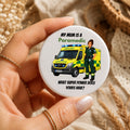 My Mum Is A Paramedic Badge | Paramedic Mum Gift Badge | NHS Ambulance Pin Badge | Mother's Day Paramedic Gift | Emergency Services Button Badge