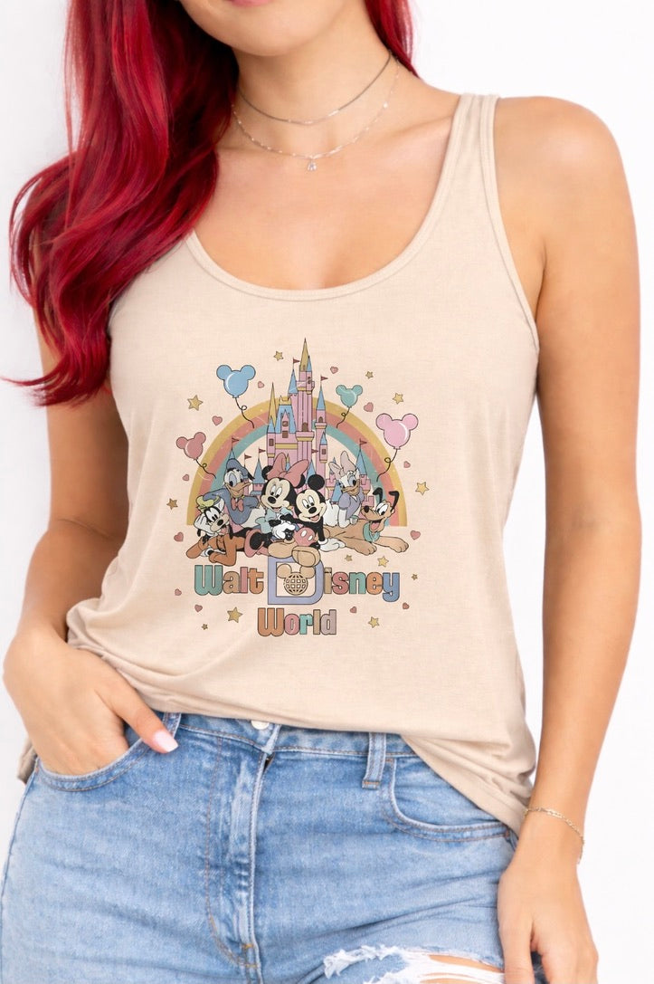 Walt Disney World Castle Disney Vest Top, Disney Tank Top Women, Disney World Outfit, Disney Holiday Shirt,