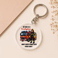 My Wife Is a Firefighter Keyring | Firefighter Wife Gift | Fire Service Family Keychain | Acrylic Keyring | Firefighter Appreciation Gift