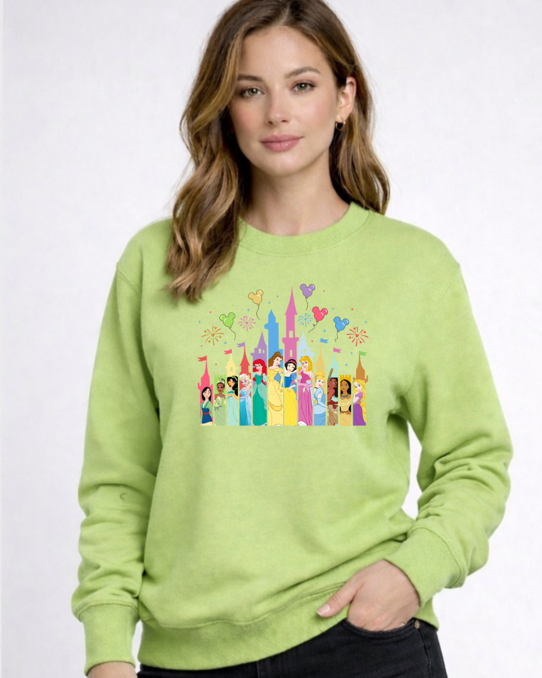 Princess Castle Disney Sweatshirt – Cozy Graphic Crewneck, Unisex Disney Style Jumper