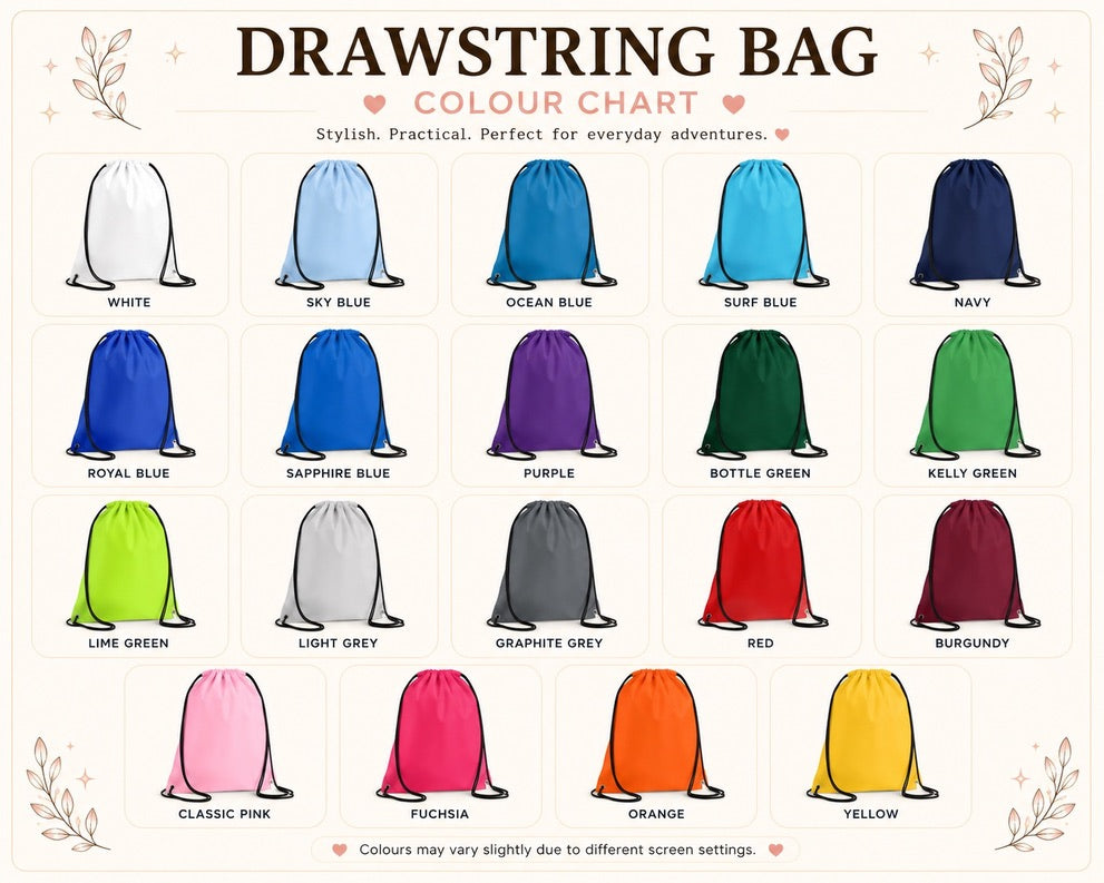 Personalised Disney Just A Girl Drawstring Gym Bag | Custom Name PE Bag | Kids School Sports Bag | Nursery Drawstring Bag | Swimming Bag | Gift for Boys & Girls