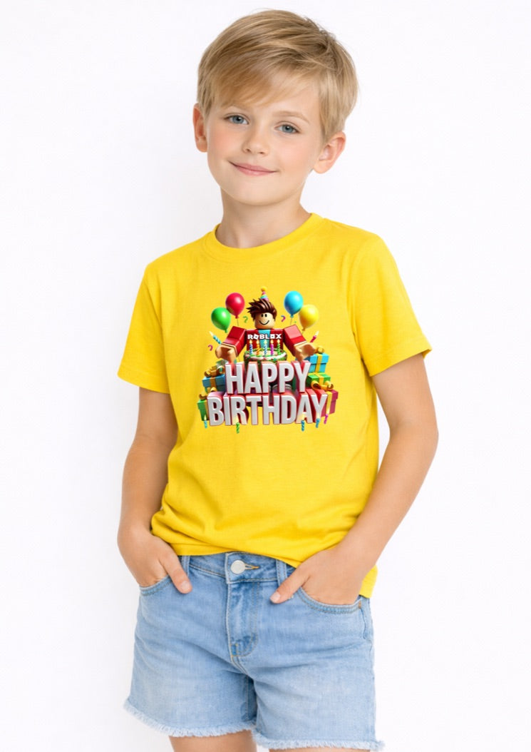 Kids Gamer Birthday T-Shirt – Happy Birthday Gaming Party Graphic Tee