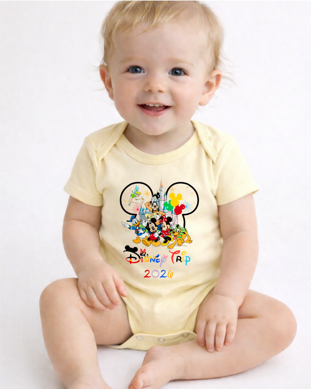 Mickey Disney Trip 2026 Disney Baby Bodysuit, Cute Character Baby Onesie, Magical Baby Outfit, Disney Inspired Baby Gift, Newborn Bodysuit,