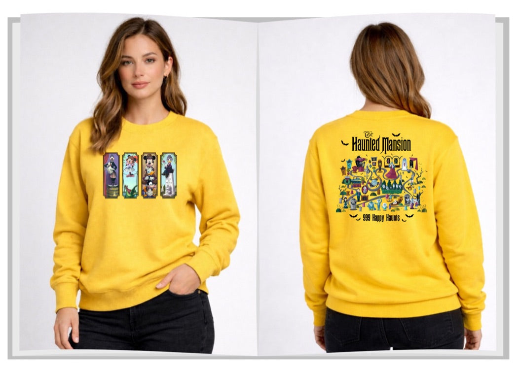 Haunted Mansion Disney Sweatshirt – Cozy Graphic Crewneck, Unisex Disney Style Jumper