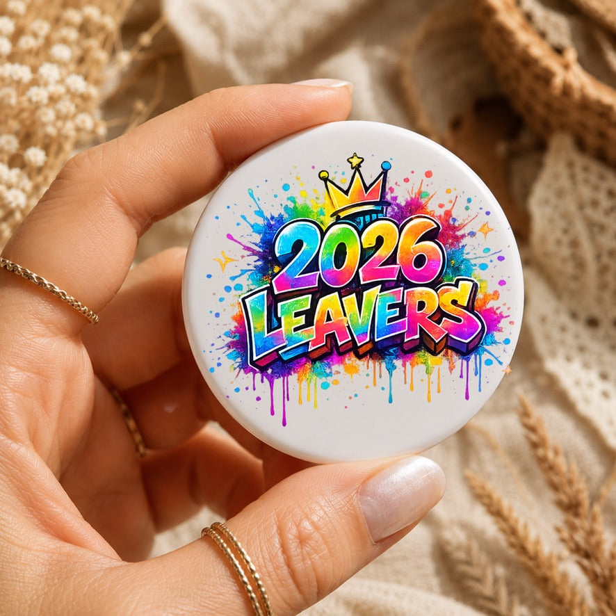 2026 Leavers Badge | School Leavers 2026 Button Badge | Graduation Pin Badge | End of School Keepsake | Student Gift