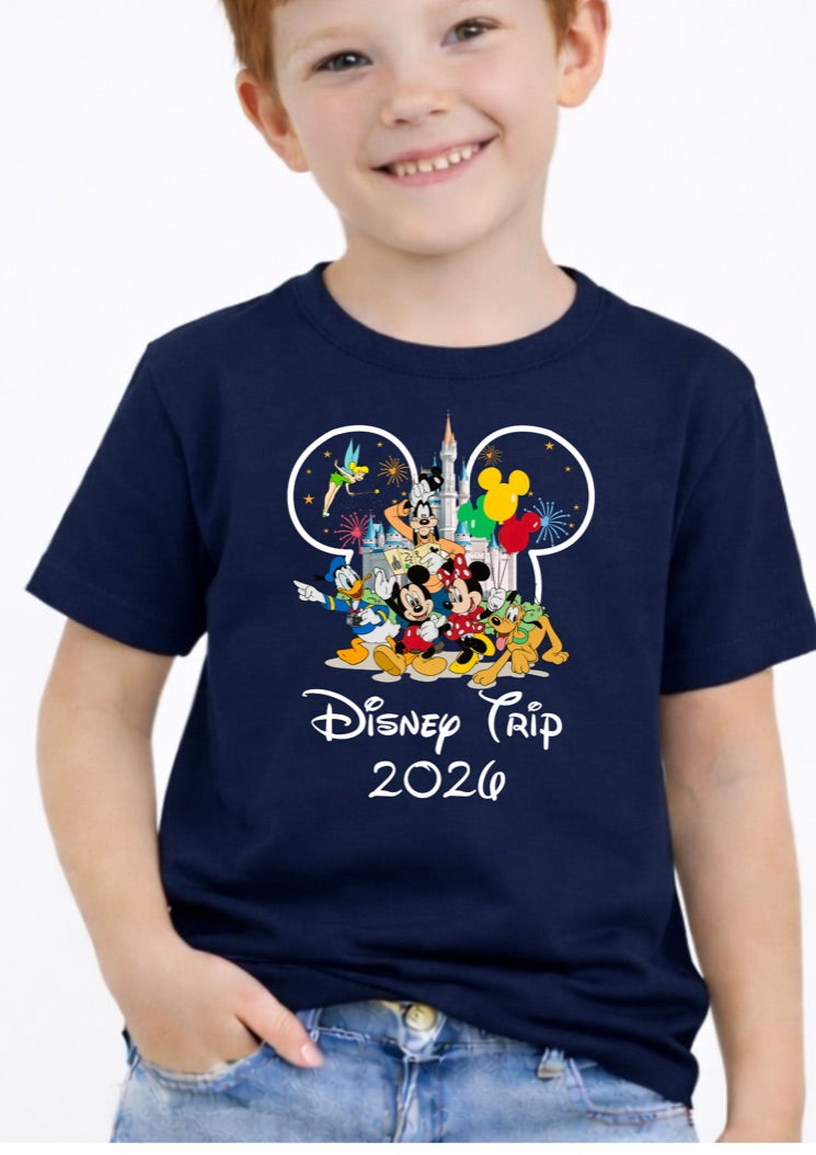 Mickey Mouse Disney Trip 2026 Disney Kids T-Shirt | Disney Everyday Tee | Disney Outfit