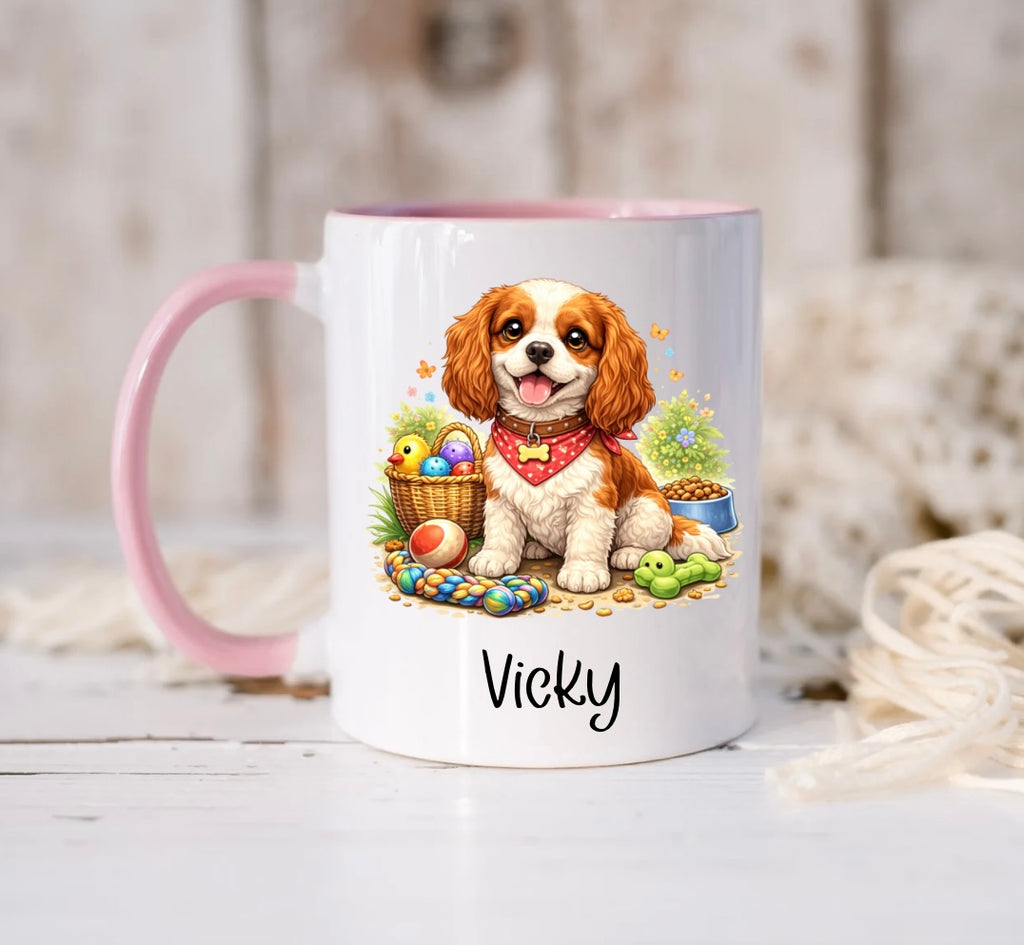 Personalised Cavalier King Charles Spaniel Mug – Custom Name Coffee Cup