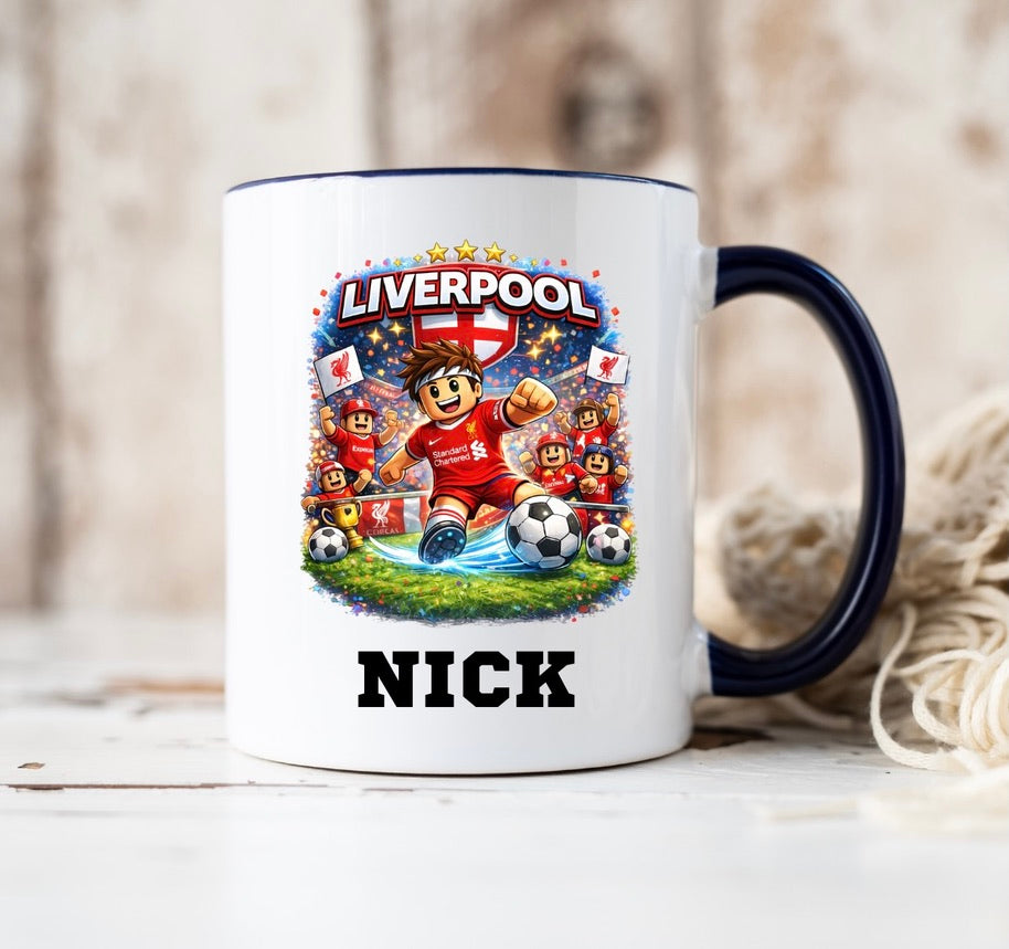 Personalised Liverpool Coffee Mug – Custom Name Ceramic Cup