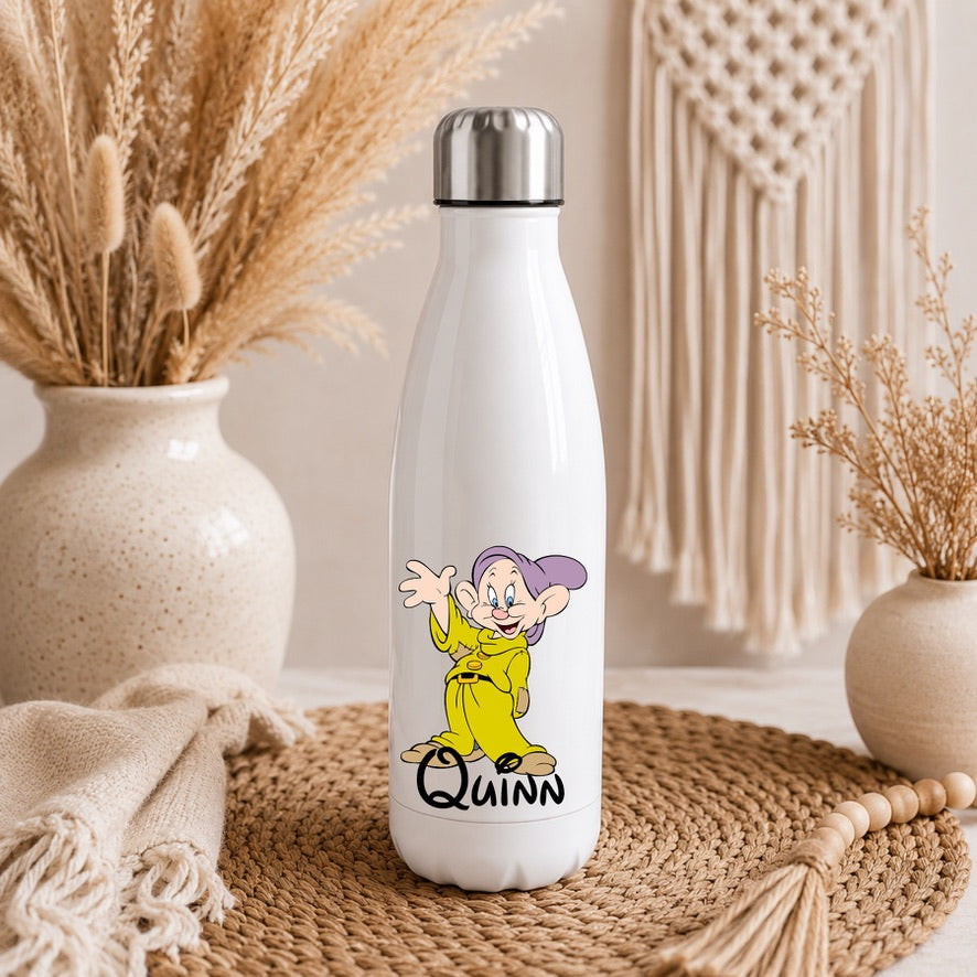 Personalised Dopey Water Bottle | Custom Drinks Bottle | Name Water Bottle | Reusable Bottle | School Water Bottle | Gym Bottle | Gift for Kids & Adults