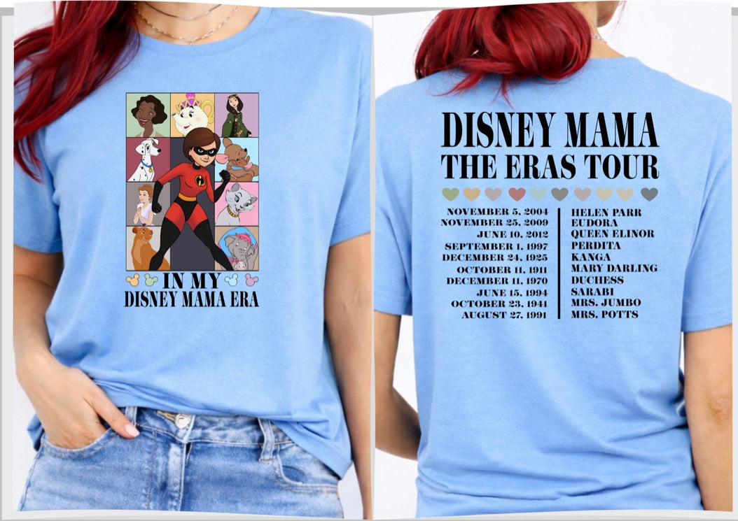 In My Mama Era Tour Front & Back Graphic T-Shirt – Magical Mom Character Tee
