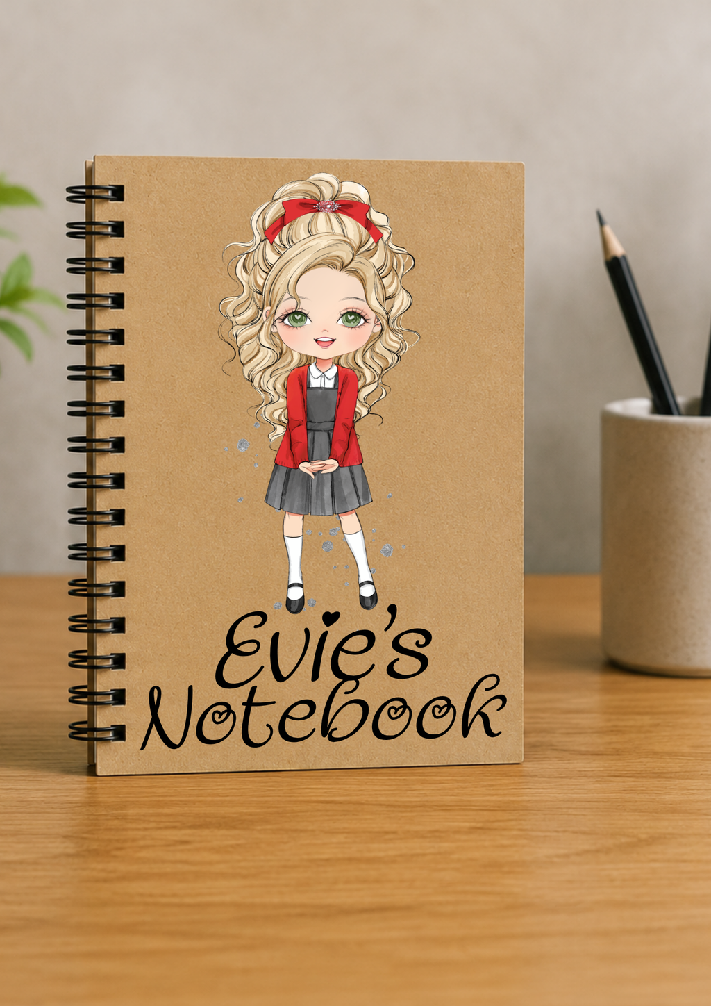 Personalised School Girl Notebook