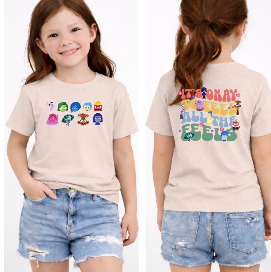 Inside Out Its Ok To Feel Disney Kids T-Shirt | Disney Everyday Tee | Disney Outfit