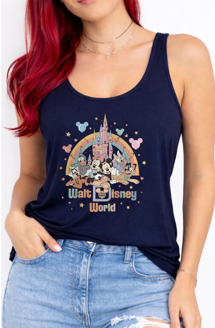 Walt Disney World Castle Disney Vest Top, Disney Tank Top Women, Disney World Outfit, Disney Holiday Shirt,