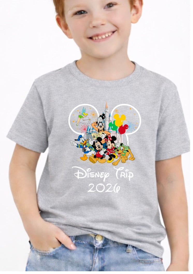 Mickey Mouse Disney Trip 2026 Disney Kids T-Shirt | Disney Everyday Tee | Disney Outfit